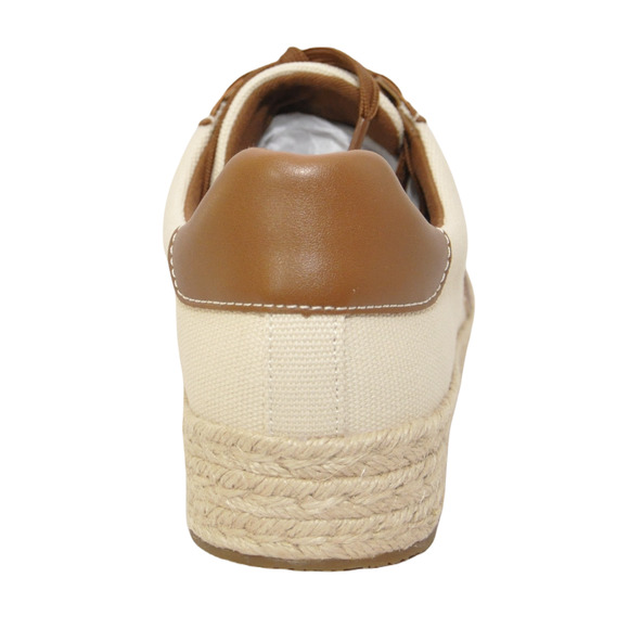 Michael Kors Poppy Espadrille Lace-Up Canvas Sneaker Light Cream Nib - Picture 5 of 7